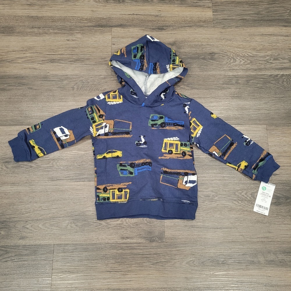 Carter's Truck Hoodie Sweatshirt‎ Vehicle Print Pullover Top 24 Months